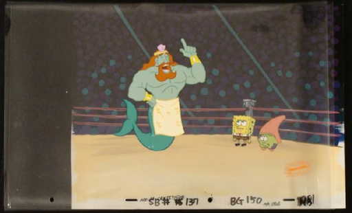 Original Keymaster SpongeBob Animation Background Cel