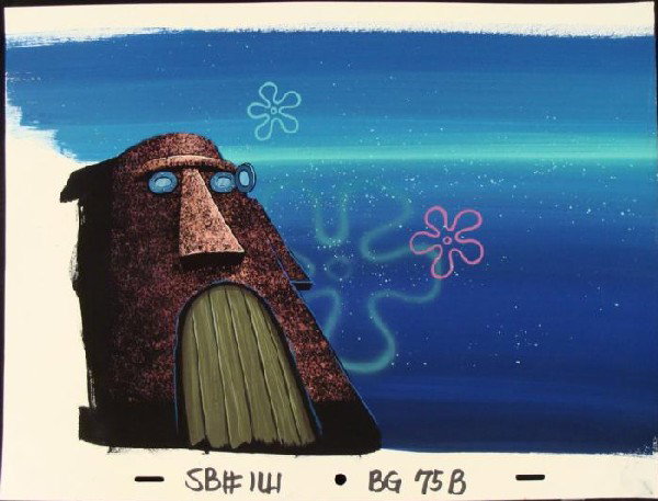 Window Open Original Background SpongeBob Art Animation: This original hand-painted background from the Nickelodeon TV show SpongeBob Squarepants. The story takes place under the deep blue sea in Bikini Bottom, where SpongeBob resi