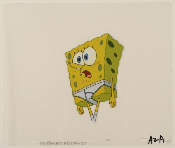 Plankton Control Cel Original Production Art SpongeBob: This original animation cel is from the Nickelodeon TV show SpongeBob Squarepants. The story takes place under the deep blue sea in Bikini Bottom, where SpongeBob resides. Sp