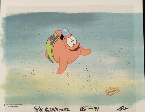 Dr Patrick Original SpongeBob Cel Background Production: This animation cel and reproduction background are from the Nickelodeon TV show SpongeBob Squarepants. The story takes place under the deep blue sea in Bikini Bottom, where Sponge