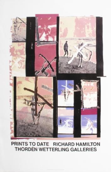 Hamilton Thorden Wetterling Galleries Poster: Reference #: ULXX7884 Artist Name: Hamilton, Richard Title: Thorden Wetterling Galleries Medium: Offset Lithograph Edition Size: Unknown Year: Unknown Paper Size: 39.25 x 27.5 inches Image Size: 28.25