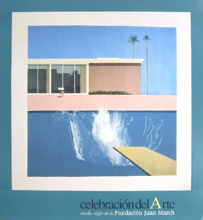 2005 Hockney A Bigger Splash Poster: Reference #: ULCB4207 Artist Name: Hockney, David Title: A Bigger Splash Medium: Offset Lithograph Edition Size: Unknown Year: 2005 Paper Size: 29 x 26.75 inches Image Size: 19.5 x 19.5 inches Conditi