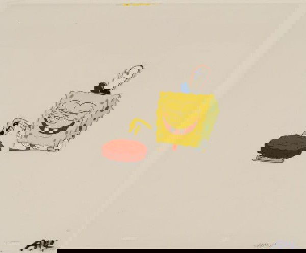 Flipping Patties Production SpongeBob Original Art Cel