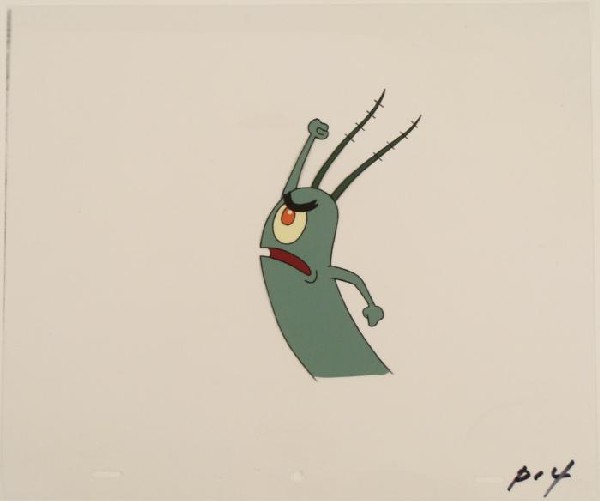Arm Animation Art Raised Original Cel SpongeBob Cool: This original animation cel is from the Nickelodeon TV show SpongeBob Squarepants. The story takes place under the deep blue sea in Bikini Bottom, where SpongeBob resides. Sp