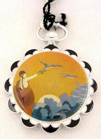 Deco Art to Wear Erte Mens Pocket Watch Premier Offer: This stunning Art Deco pocket watch, created under license from an original design by the "Daddy of Deco" — Erte — is offered for sale here for the first time ANYWHERE! A famous Erté