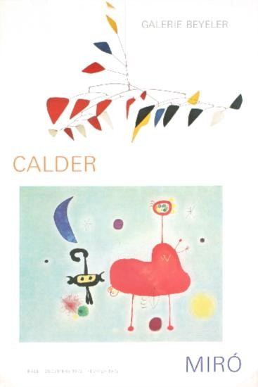 1973 Miro & Calder at Galerie Beyeler Poster: Reference #: ULEF5130 Artist Name: Miro, Joan Title: & Calder at Galerie Beyeler Medium: Offset Lithograph Edition Size: 500 Year: 1973 Paper Size: 31 x 20.5 inches Image Size: 31 x 20.5 inches Condit