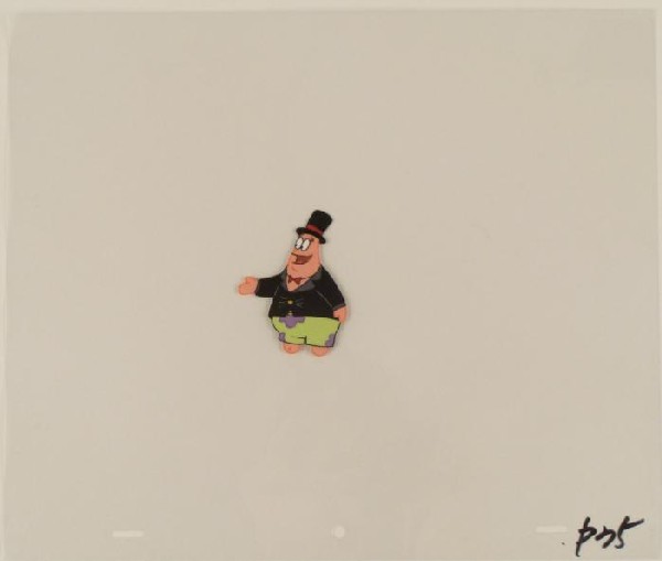 Patrick Original Animation SpongeBob Cel Hand Shake Art: This original animation cel is from the Nickelodeon TV show SpongeBob Squarepants. The story takes place under the deep blue sea in Bikini Bottom, where SpongeBob resides. Sp
