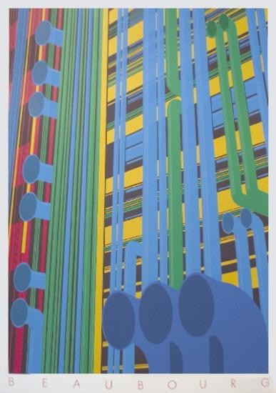 1986 King Beaubourg Serigraph: Reference #: ULGH1286 Artist Name: King, Perry Title: Beaubourg Medium: Serigraph Edition Size: 2000 Year: 1986 Paper Size: 35.5 x 25.25 inches Image Size: 32.75 x 23.25 inches Condition: A: Mint Note