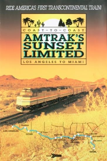 Amtraks Sunset Limited-Los Angeles to Miami Poster: Reference #: ULGH1394 Artist Name: AMTRAK Title: Amtrakis Sunset Limited-Los Angeles to Miami Medium: Serigraph Edition Size: 25 Year: Unknown Paper Size: 38 x 25 inches Image Size: 38 x 25 inches Con