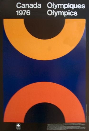 1976 Tousignant Canada Olympics Poster: Reference #: ULXX8914 Artist Name: Tousignant, Claude Title: Canada Olympics Medium: Offset Lithograph Edition Size: Unknown Year: 1976 Paper Size: 35.25 x 24.25 inches Image Size: 27.25 x 22 inches C
