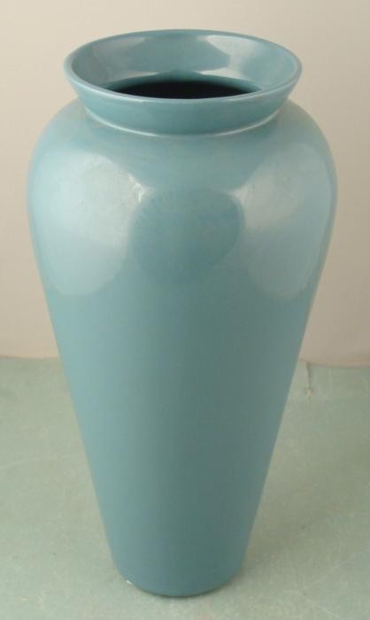 Large Haeger Pottery Teal Blue Vase 1980s Decor Oct 05 2010