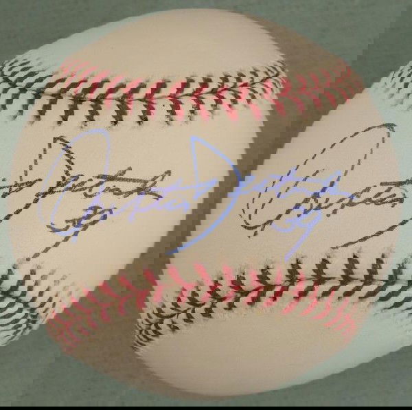 Orestes Destrade Signed Baseball Yankees Marlins: This baseball was signed by former first baseman Orestes Destrade. The autograph is in blue ballpoint. The ball is a Rawlings Official Major League Selig model. It is in mint condition. Orestes Destra