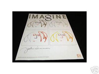 JOHN LENNON IMAGINE HAND SILK-SCREENED LE LITHOGRAPH: Imagine...The Art Of John Lennon...In many ways, John Lennon was truly a renaisance man whose insights and perspective helped shape the sensibility of the contemporary mind. Born John Winston Lennon o
