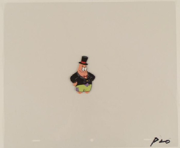 SpongeBob Original Art Production Patrick Star Cel: This original animation cel is from the Nickelodeon TV show SpongeBob Squarepants. The story takes place under the deep blue sea in Bikini Bottom, where SpongeBob resides. Sp