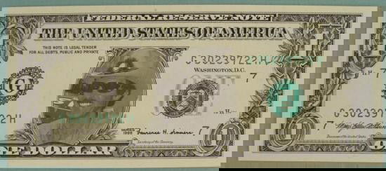 Unusual Richard Petty $1 Bill NASCAR Novelty Dollar 99: This "novelty" dollar features a portrait, not of President Washington, but of NASCAR legend Richard Petty. It is very nicely done, and includes a plastic sleeve. Year: 1999Grade: Crisp Uncirculated T