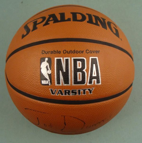 Joe Dumars Signed Basketball HOF Detroit Pistons: This basketball was signed by former NBA player, Hall of Famer, and current coach for the Detroit Pistons, Joe Dumars. The autograph is in black marker, and it's a little light but not worn. The ball 
