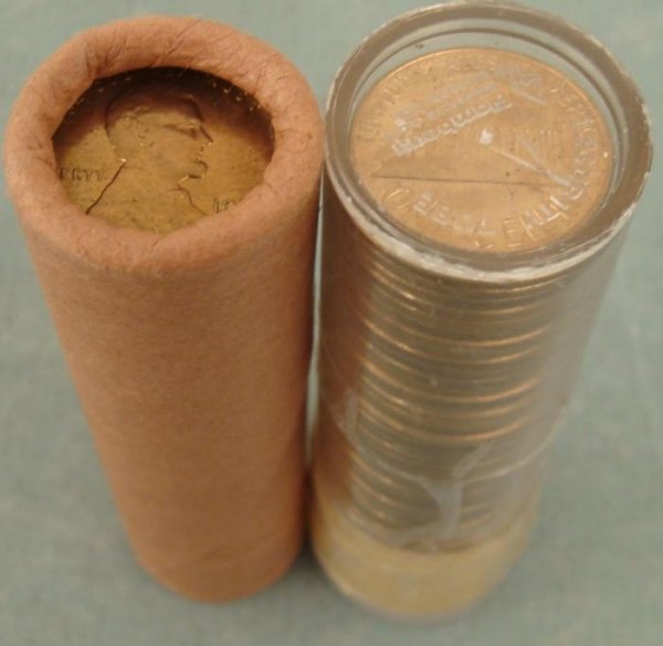 2) 1962-D Bank Rolls Wheat Cents Pennies Unsearched UNC: (2) 1962-D Bank Rolls Wheat Cents, one in original wrapper Condition: Uncirculated Mostly unsearched
