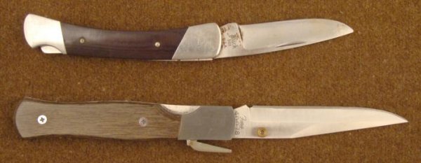 2 POCKET KNIVES BUCK #501 HORN GRIP FURY 40078 WOOD: 2 POCKET KNIVES 1)BUCK #501 HORN GRIP 2) FURY 40078-WOOD GRIP BOTH EXCELLENT CONDITION. THEY ARE 3 3/4" AND 4 1/4" LONG CLOSED, WITH 2 1/4" AND 3 1/4" LONG BLADES. 