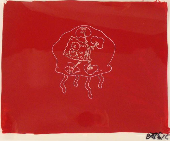 Cel Art Original Get Me Outta Here Spongebob Production: This original animation cel is from the Nickelodeon TV show SpongeBob Squarepants. The story takes place under the deep blue sea in Bikini Bottom, where SpongeBob resides. Sp