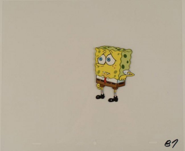 Art Cel What Did I Do Original Animation Spongebob: This original animation cel is from the Nickelodeon TV show SpongeBob Squarepants. The story takes place under the deep blue sea in Bikini Bottom, where SpongeBob resides. Sp