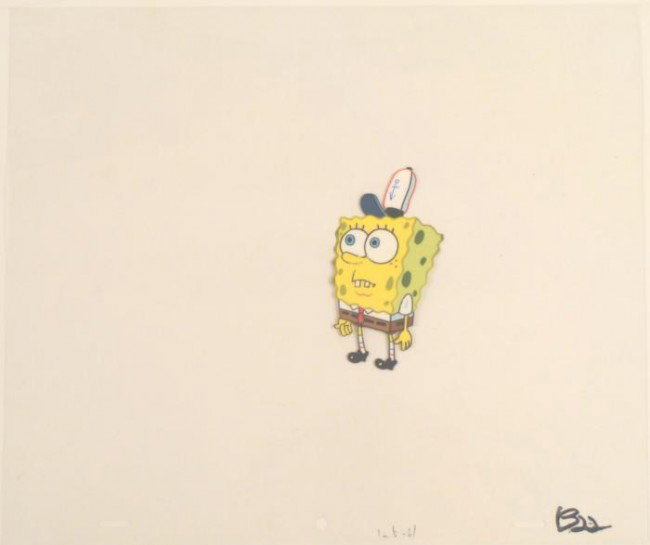 Blank Face Original Production Art Cel SpongeBob: This original animation cel is from the Nickelodeon TV show SpongeBob Squarepants. The story takes place under the deep blue sea in Bikini Bottom, where SpongeBob resides. Sp