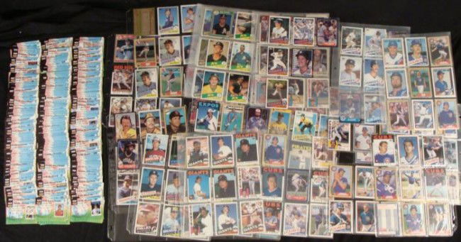 650+ Baseball Cards 1980s-90s Topps Fleer Stadium Club: Shown here is a great starter lot of over 650 MLB baseball cards dating from the middle 1980's to the early 1990s. The lot includes the following brands: Topps, Fleer, D
