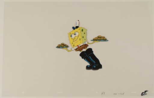 spongebob squeaky boots original production cel art