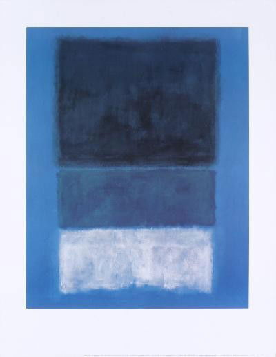 Rothko No 14 White and Greens in Blue Poster: Reference #: ULNR6564 Artist Name: Rothko, Mark Title: No 14 White and Greens in Blue Medium: Offset Lithograph Edition Size: Open Year: Unknown Paper Size: 35.5 x 27.5 inches Image Size: 27.75 x 22 i