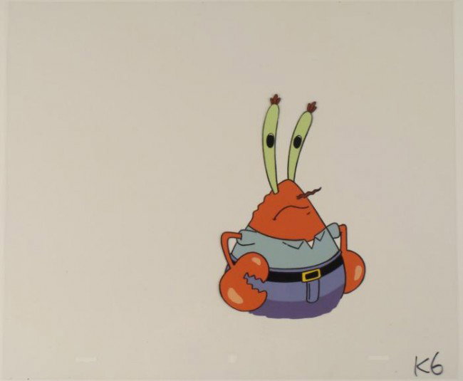 Cel Animation Art Dont Test Me Original Spongebob: This original animation cel is from the Nickelodeon TV show SpongeBob Squarepants. The story takes place under the deep blue sea in Bikini Bottom, where SpongeBob resides. Sp