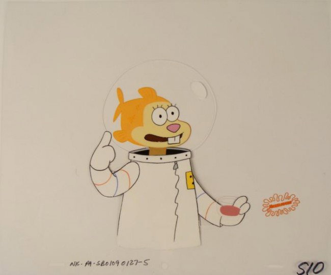 I Have an Idea Cel Production Art Spongebob Original: This original animation cel is from the Nickelodeon TV show Spongebob Squarepants. The story takes place under the deep blue sea in Bikini Bottom, where Spongebob resides. Sp