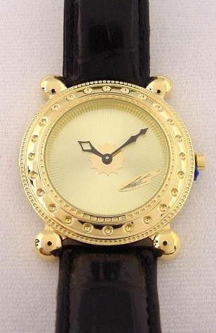 Handsome Art Deco Erte Design Mens Watch: This handsome man's watch - created under license from an original watch design by Erté, the "Daddy of Deco" - is offered for sale here for the first time ANYWHERE:Erté's distinctive signatu