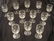 12 Etched Glass Vintage Wine Glasses 1960s