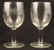 12 Etched Glass Vintage Wine Glasses 1960s - 2