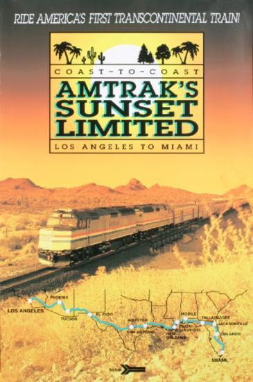 Amtraks Sunset Limited-Los Angeles to Miami Poster: Reference #: ULGH1394 Artist Name: Unknown Title: Amtrak's Sunset Limited-Los Angeles to Miami Medium: Serigraph Edition Size: 25 Year: Unknown Paper Size: 38 x 25 inches Image Size: 38 x 25 inches Co