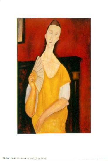 1983 Modigliani Femme A Levantail Poster: Reference #: ULGM2115 Artist Name: Modigliani, Amedeo Title: Femme A L'evantail Medium: Offset Lithograph Edition Size: Open Year: 1983 Paper Size: 39 x 27 inches Image Size: 28 x 18 inches Condition: