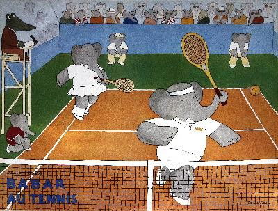 額装品/Babar en Tennis 1990年（ジャン ド ブリュノフ）