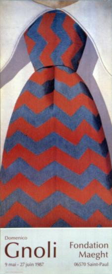 Gnoli Necktie Poster: Reference #: ULGMF85 Artist Name: Gnoli, Domenico Title: Necktie Medium: Offset Lithograph Edition Size: Open Year: Unknown Paper Size: 35 x 14.5 inches Image Size: 29.5 x 14.5 inches Condition: A: Mi