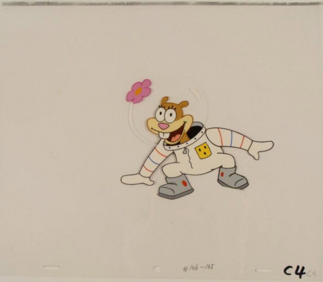 Production Spongbob Animation Anticipation Orignial Cel: This original animation cel is from the Nickelodeon TV show SpongeBob Squarepants. The story takes place under the deep blue sea in Bikini Bottom, where SpongeBob resides. Sp
