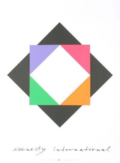 1977 Bill Amnesty International Lithograph: Reference #: ULEF6075 Artist Name: Bill, Max Title: Amnesty International Medium: Lithograph Edition Size: Unknown Year: 1977 Paper Size: 33 x 23.75 inches Image Size: 22 x 22 inches Condition: D: Hea