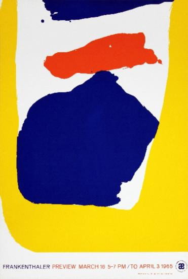 1965 Frankenthaler Exhibition Serigraph: Reference #: ULXX1426 Artist Name: Frankenthaler, Helen Title: Andre Emmerich Preview Medium: Serigraph Edition Size: Unknown Year: 1965 Paper Size: 28 x 19 inches Image Size: 25.25 x 19 inches Condit
