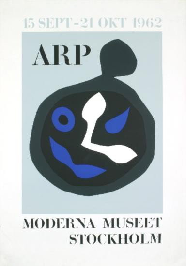 1962 Arp Moderna Museet Serigraph: Reference #: ULEF5503 Artist Name: Arp, Jean Title: Moderna Museet Medium: Serigraph Edition Size: Unknown Year: 1962 Paper Size: 39.25 x 27.5 inches Image Size: 26.75 x 20.5 inches Condition: D: Heav