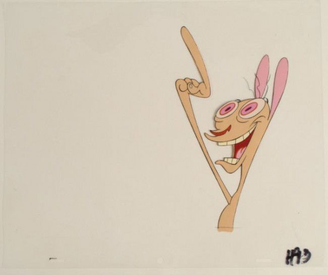 Animation Idea Ren And Stimpy Original Cel Art Got: This is an original production animation cel from the Nickelodeon TV show Ren & Stimpy. The show follows two characters - Ren, a crazy Chihuahua - and - Stimpy, an incredibly stupid