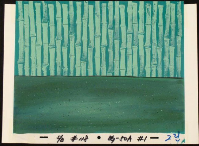 Original Wall Green Animation Cel SpongeBob Art Floor: This original animation cel is from the Nickelodeon TV show SpongeBob Squarepants. The story takes place under the deep blue sea in Bikini Bottom, where SpongeBob resides. Sp