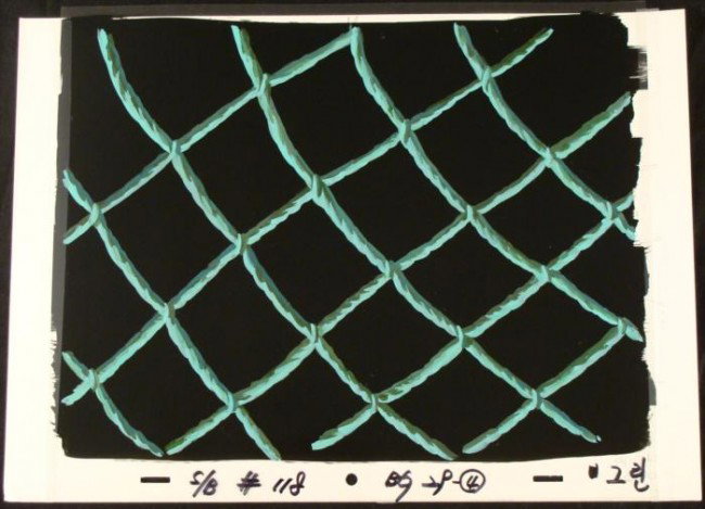 Black Background Original Production Art Cel SpongeBob: This original hand-painted background and animation cel are from the Nickelodeon TV show SpongeBob Squarepants. The story takes place under the deep blue sea in Bikini B