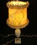 Pair Vintage White Glass Table Lamps w/ Shades - 3
