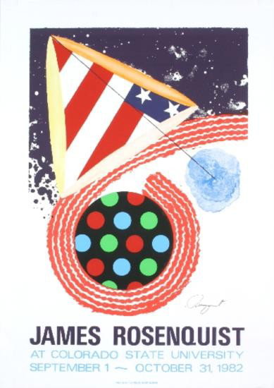 Rosenquist Colorado State University Serigraph: Reference #: ULEF5636 Artist Name: Rosenquist, James Title: At Colorado State University Medium: Serigraph Edition Size: 2000 Year: 1982 Paper Size: 35 x 24.5 inches Image Size: 19.5 x 24.5 inches Con
