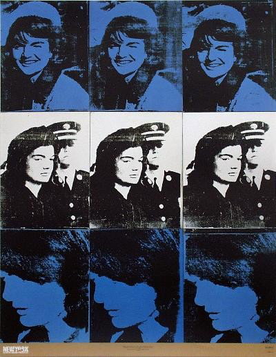 Warhol The Three phases of Jackie Poster: Reference #: ULMG1052 Artist Name: Warhol, Andy Title: The Three phases of Jackie Medium: Offset Lithograph Edition Size: 2000 Year: Unknown Paper Size: 34.5 x 26.5 inches Image Size: 33 x 26.5 inches