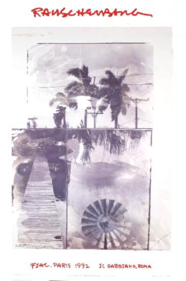 Rauschenberg Pass for Two (Night Sights) Poster: Reference #: ULCB9021 Artist Name: Rauschenberg, Robert Title: Pass for Two (Night Sights) Medium: Offset Lithograph Edition Size: 1000 Year: Unknown Paper Size: 35.5 x 23.5 inches Image Size: 27.75 x