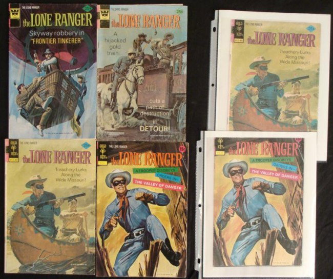 4 Lone Ranger Gold Key, Whitman Comic Books Lot Vintage: Here are 4 Lone Ranger Comic Books published by Whitman and Gold Key. Included are the following great original issues: Whitman No. 26, 1976 -Fair, with wear and creases Whitman No. 24, 1976 -Good, wi