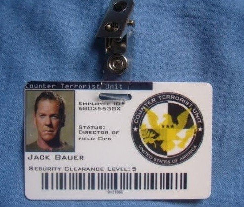 CTU Agent ID Card Badge Jack Bauer: CTU Agent ID Card Badge Jack Bauer